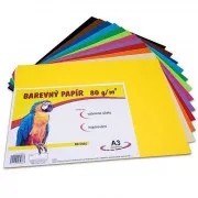 Farbiges Papier A3 / 80g 12 Farben 60 Blatt