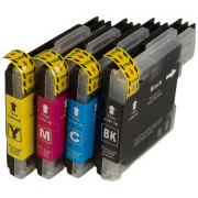 MultiPack BROTHER LC-985  + 20stk Fotopapier (LC985BK,  LC985C,  LC985M,  LC985Y) - Tintenpatrone TonerPartner PREMIUM, black + color (schwarz + farbe)