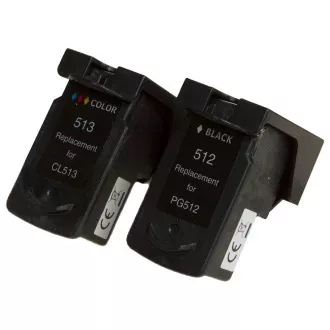 MultiPack CANON PG-512, CL-513 (2969B001, 2971B001) - Tintenpatrone TonerPartner PREMIUM, black + color (schwarz + farbe)
