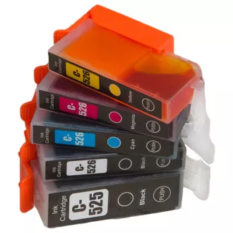MultiPack CANON PGI-525, CLI-526  + 20stk Fotopapier (4529B001, 4540B017) - Tintenpatrone TonerPartner PREMIUM, black + color (schwarz + farbe)