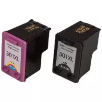 MultiPack Tintenpatrone TonerPartner PREMIUM für HP 301-XL (CH563EE, CH564EE), black + color (schwarz + farbe)