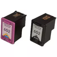 MultiPack Tintenpatrone TonerPartner PREMIUM für HP 652-XL (F6V25A, F6V24A), black + color (schwarz + farbe)