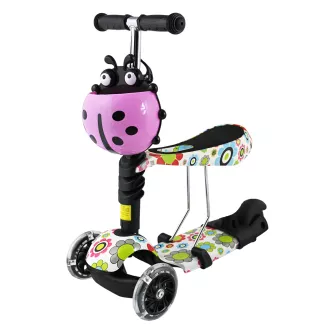 Baby-Roller 2in1 BERUŠKA mit LED-Rädern, Blumen
