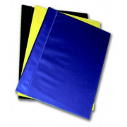 A4 ROC PVC Hefter mit Fronttasche vorne, klar blaue Rückseite