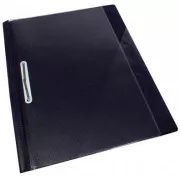 Hefter A4 ROC PVC mit Fronttasche klar schwarz Rückseite
