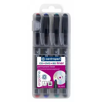 Marker Centropen 4616/4 F Liner CD / DVD / BD 4 Farben 0.6mm Marker Centropen 4616/4 F Liner CD / DVD / BD 4 Farben 0.6mm