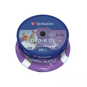 VERBATIM DVD + R (25er-Pack) / Spindle Double Layer 8X 8.5GB Inkjet bedruckbar VERBATIM DVD + R (25er-Pack) / Spindle Double Layer 8X 8.5GB Inkjet bedruckbar