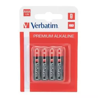 VERBATIM Alkaline-Batterien AAA, 4 PACK, LR3