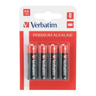 VERBATIM Alkaline Batterien AA, 4er Pack, LR6