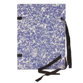 A4-Datei mit blauen Marmorschnürsenkeln A4-Datei mit blauen Marmorschnürsenkeln