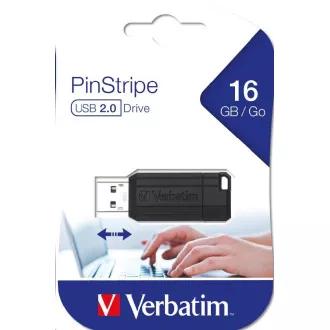 VERBATIM Flash Disk 16GB Store 'n' Go PinStripe, schwarz