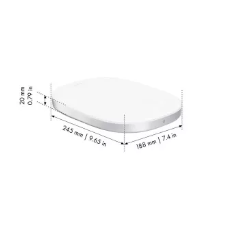 ZWILLING Digitale Küchenwaage, Li-Ion-Akku, USB-Netzteil, Glas, silber - Enfinigy