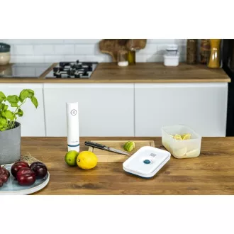 ZWILLING Vakuumier-Set, 2x Kunststoffbehälter, 5 Beutel, Vakuumpumpe, blau - Fresh & Save