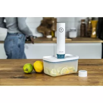 ZWILLING Vakuumier-Set, 2x Kunststoffbehälter, 5 Beutel, Vakuumpumpe, blau - Fresh & Save