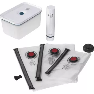 ZWILLING Vakuumier-Set, Kunststoffbehälter, 5 Beutel, Vakuumpumpe, blau - Fresh & Save ZWILLING Vakuumier-Set, Kunststoffbehälter, 5 Beutel, Vakuumpumpe, blau - Fresh & Save