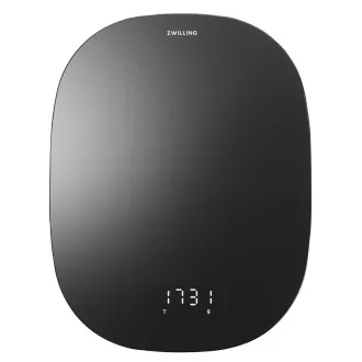 ZWILLING Digitale Küchenwaage, Li-Ionen-Akku, USB-Netzteil, LCD-Display, Glas/Kunststoff, schwarz - Enfinigy ZWILLING Digitale Küchenwaage, Li-Ionen-Akku, USB-Netzteil, LCD-Display, Glas/Kunststoff, schwarz - Enfinigy