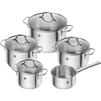 ZWILLING Kochtopfset, 5-teilig, Edelstahl - Flow