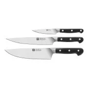 ZWILLING Messerset, 3-teilig, Edelstahl, Kochmesser 20 cm, Aufschnittmesser 20 cm, Spießmesser 10 cm - Pro