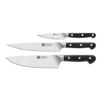ZWILLING Messerset, 3-teilig, Edelstahl, Kochmesser 20 cm, Aufschnittmesser 20 cm, Spießmesser 10 cm - Pro
