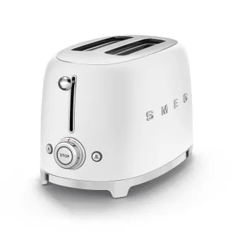 Smeg TSF01WHMEU Toaster / Toaster-Backofen, 2 Toaster, 6 Toaststufen, Krümelschublade, Stil. 50er Jahre, weiß matt Smeg TSF01WHMEU Toaster / Toaster-Backofen, 2 Toaster, 6 Toaststufen, Krümelschublade, Stil. 50er Jahre, weiß matt