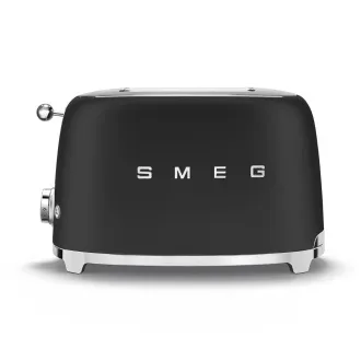 Smeg TSF01BLMEU Toaster/Toaster, 2 Toaster, 6 Toaststufen, Krümelschublade, Stil. 50er Jahre, mattschwarz Smeg TSF01BLMEU Toaster/Toaster, 2 Toaster, 6 Toaststufen, Krümelschublade, Stil. 50er Jahre, mattschwarz