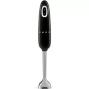 Smeg HBF11BLEU Stabmixer, 700 W, 14850 U/min, Turbo, 50er Jahre Stil, rutschfester Griff, schwarz
