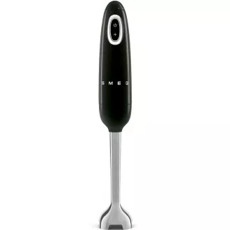 Smeg HBF11BLEU Stabmixer, 700 W, 14850 U/min, Turbo, 50er Jahre Stil, rutschfester Griff, schwarz