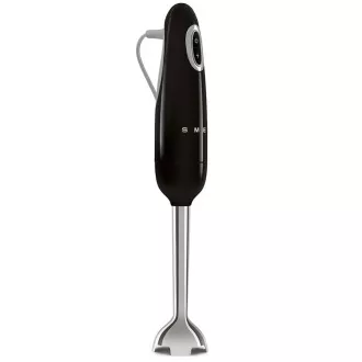 Smeg HBF11BLEU Stabmixer, 700 W, 14850 U/min, Turbo, 50er Jahre Stil, rutschfester Griff, schwarz