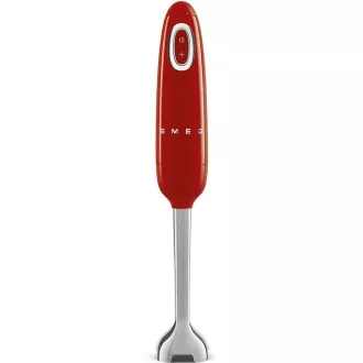 Smeg HBF11RDEU Stabmixer, 700 W, 14850 U/min, Turbo, 50er Jahre Stil, rutschfester Griff, rot