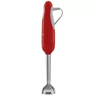 Smeg HBF11RDEU Stabmixer, 700 W, 14850 U/min, Turbo, 50er Jahre Stil, rutschfester Griff, rot