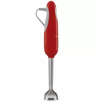 Smeg HBF11RDEU Stabmixer, 700 W, 14850 U/min, Turbo, 50er Jahre Stil, rutschfester Griff, rot