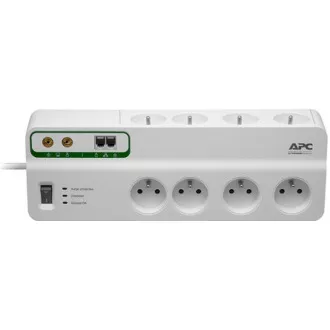 APC Home / Office SurgeArrest 6 Steckdosen mit Telefon- und Koaxschutz 230V Frankreich, 3m APC Home / Office SurgeArrest 6 Steckdosen mit Telefon- und Koaxschutz 230V Frankreich, 3m