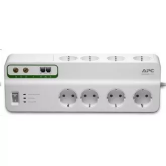 APC Home / Office SurgeArrest 6 Steckdosen mit Telefon- und Koaxschutz 230V Frankreich, 3m APC Home / Office SurgeArrest 6 Steckdosen mit Telefon- und Koaxschutz 230V Frankreich, 3m