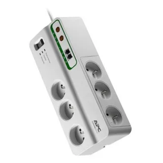 APC Home / Office SurgeArrest 6 Steckdosen mit Telefon- und Koaxschutz 230V Frankreich, 3m APC Home / Office SurgeArrest 6 Steckdosen mit Telefon- und Koaxschutz 230V Frankreich, 3m