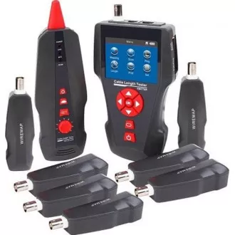 LAN Kabeltester TLCD88 mit LCD, Koax, Cat3/Cat5E/Cat6, UTP/STP, USB, PoE, Ping, Probe, 8x Loopback