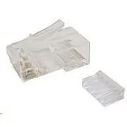 Solarix RJ45-Stecker CAT6 UTP 8p8c, ungeschirmt, flach montiert / 100 Stück KRJ45/6