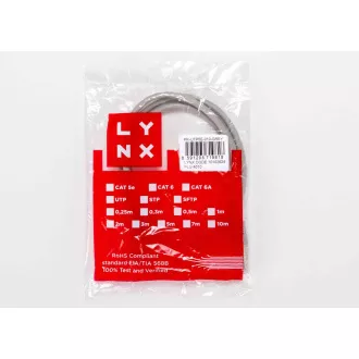 LYNX Patchkabel Cat5E, UTP - 1, 5m, grau LYNX Patchkabel Cat5E, UTP - 1, 5m, grau