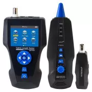LAN-Kabeltester TLCD8601S mit LCD, Koax, Cat3/Cat5E/Cat6/Cat7, UTP/STP, USB, PoE, Ping, Probe, Anti-Loop