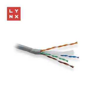 LYNX UTP-Kabel, Cat6, PVC (Eca), vollverschweißt, innen, grau, Karton 305m