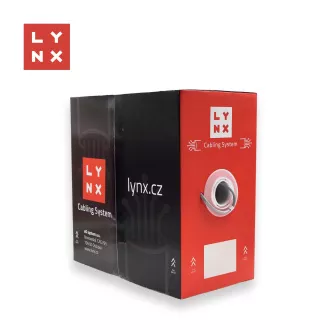 LYNX UTP-Kabel, Cat6, PVC (Eca), vollverschweißt, innen, grau, Karton 305m