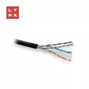 LYNX UTP-Kabel, Cat6, PE (Fca), vollverschweisst, Outdoor, schwarz, Box 305m