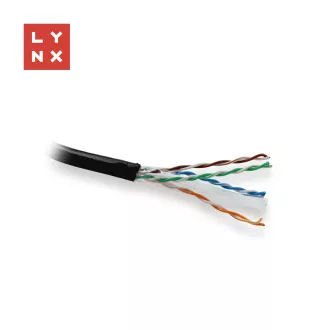 LYNX UTP-Kabel, Cat6, PE (Fca), vollverschweisst, Outdoor, schwarz, Box 305m LYNX UTP-Kabel, Cat6, PE (Fca), vollverschweisst, Outdoor, schwarz, Box 305m