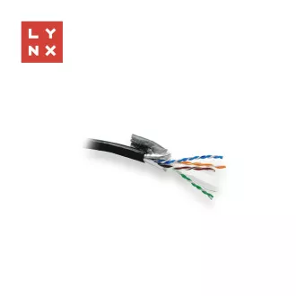 LYNX FTP-Kabel Cat6, PE (Fca), vollverschweisst, Outdoor, schwarz, Spule 305m LYNX FTP-Kabel Cat6, PE (Fca), vollverschweisst, Outdoor, schwarz, Spule 305m