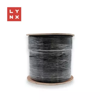 LYNX FTP-Kabel Cat6, PE (Fca), vollverschweisst, Outdoor, schwarz, Spule 305m LYNX FTP-Kabel Cat6, PE (Fca), vollverschweisst, Outdoor, schwarz, Spule 305m