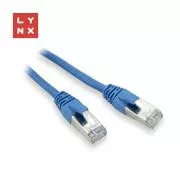 LYNX FTP-Patchkabel Cat5e PVC, CCA, 0, 1m, blau (Paket enthält 10 Stück)