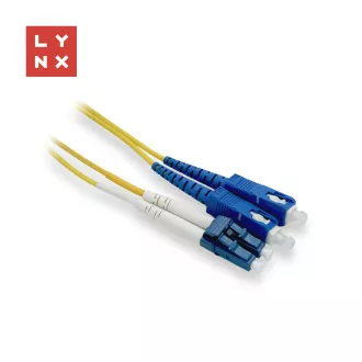 LYNX Duplex-Patchkabel SM, OS2, LC/SC, 9/125µm, 15m
