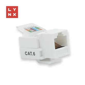 LYNX Keystone UTP Cat6, selbstschneidend, 90tlg., weiß