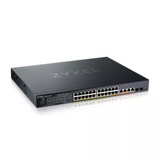 Zyxel XMG1930-30HP, 24-Port 2.5GbE Smart Managed Layer 2 PoE 700W 22xPoE /8xPoE   Switch mit 4 10GbE und 2 SFP  Uplink