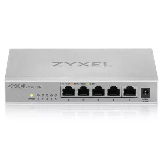 Zyxel XMG-105 5 Ports 2, 5G 1 SFP MultiGig unmanaged Desktop Switch Zyxel XMG-105 5 Ports 2, 5G 1 SFP MultiGig unmanaged Desktop Switch