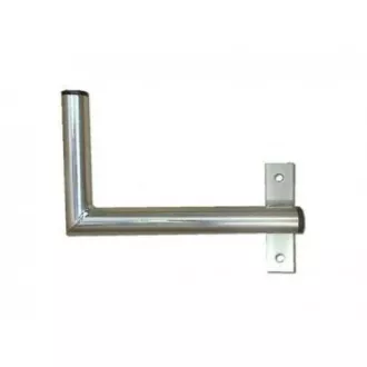 Antennen-Wandhalterung für Fenster mit Gurt, rechte Montage, verzinkt, Länge 25cm, Durchmesser 3, 2cm Antennen-Wandhalterung für Fenster mit Gurt, rechte Montage, verzinkt, Länge 25cm, Durchmesser 3, 2cm